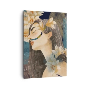 Schilderen op canvas - Een sprookje over een prinses met lelies - 50x70 cm