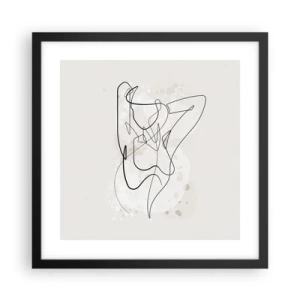 Poster in een zwarte lijst - De kunst van het verleiden - 40x40 cm