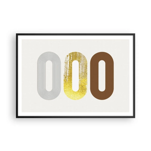 Poster in een zwarte lijst - Oooo! - 100x70 cm