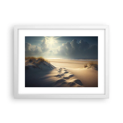 Poster in een witte lijst - Een rustgevend landschap - 40x30 cm