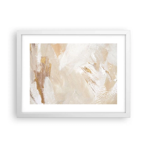 Poster in een witte lijst - Pastelkleurige compositie - 40x30 cm
