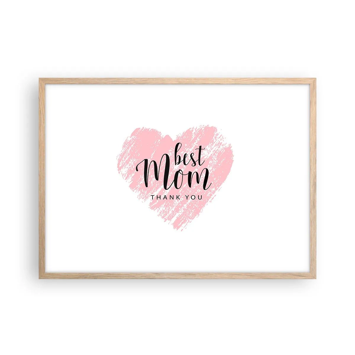 Een poster in een licht eiken lijst - Altijd het juiste moment - 70x50 cm