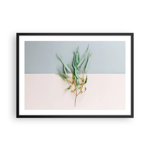Poster in een zwarte lijst - Subtiliteit in pastelkleuren - 70x50 cm