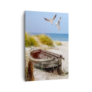 Schilderen op canvas - Badend in de wind - 70x100 cm