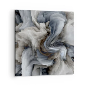 Schilderen op canvas - Steen en bloem - 60x60 cm