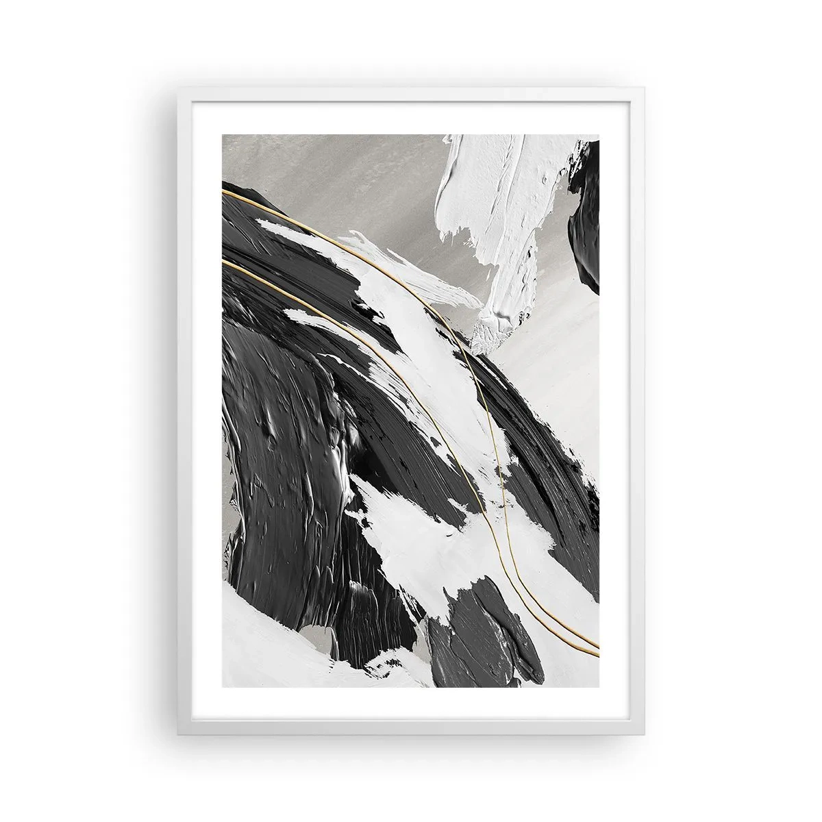 Poster in een witte lijst - Abstractie op grote schaal - 50x70 cm