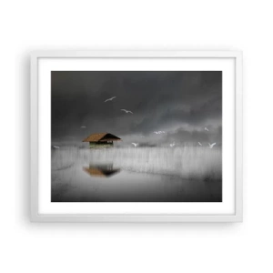 Poster in een witte lijst - Beschutting tegen regen - 50x40 cm