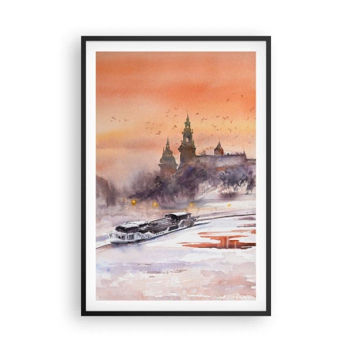 Poster in een zwarte lijst - Koninklijke zonsondergang - 61x91 cm