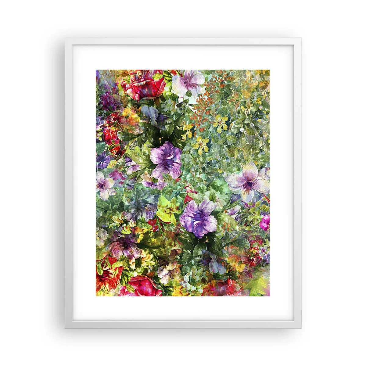 Poster in een witte lijst - In bloemen voor verderf - 40x50 cm