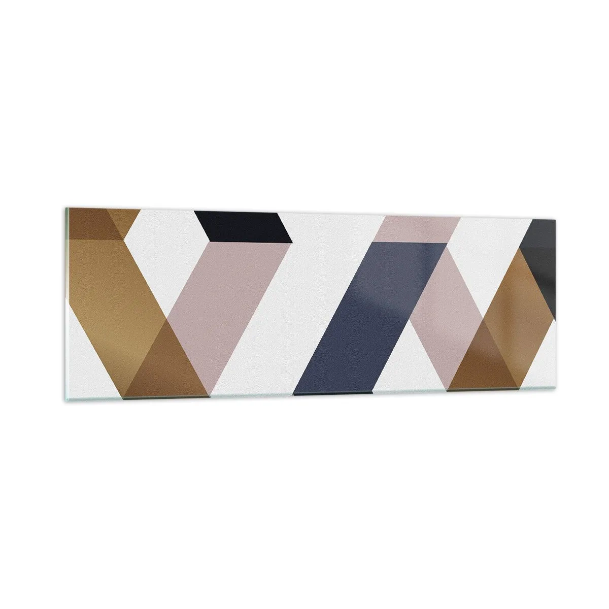 Schilderen op glas - Vlakken en hoeken - 90x30 cm