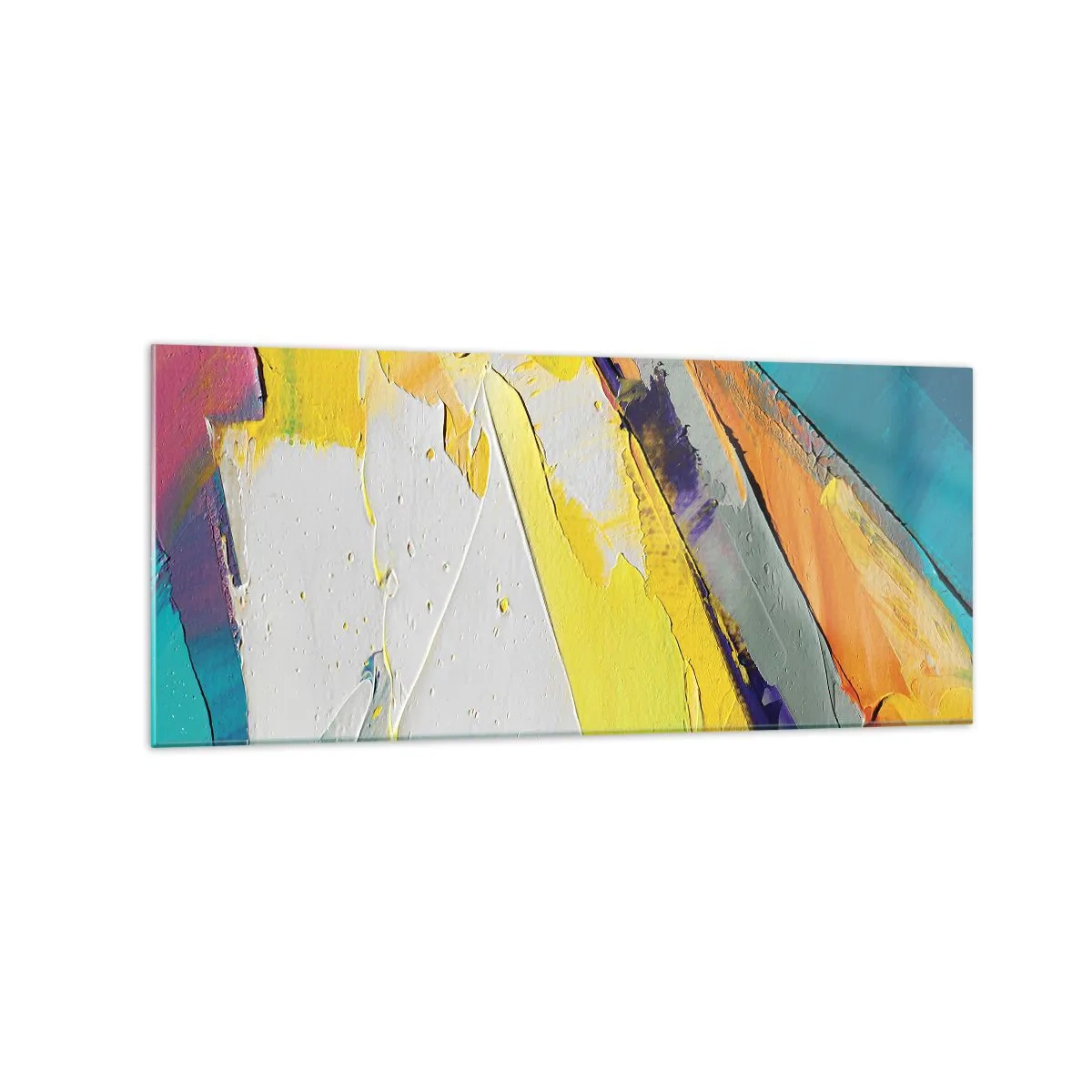 Schilderen op glas - De anatomie van licht - 120x50 cm