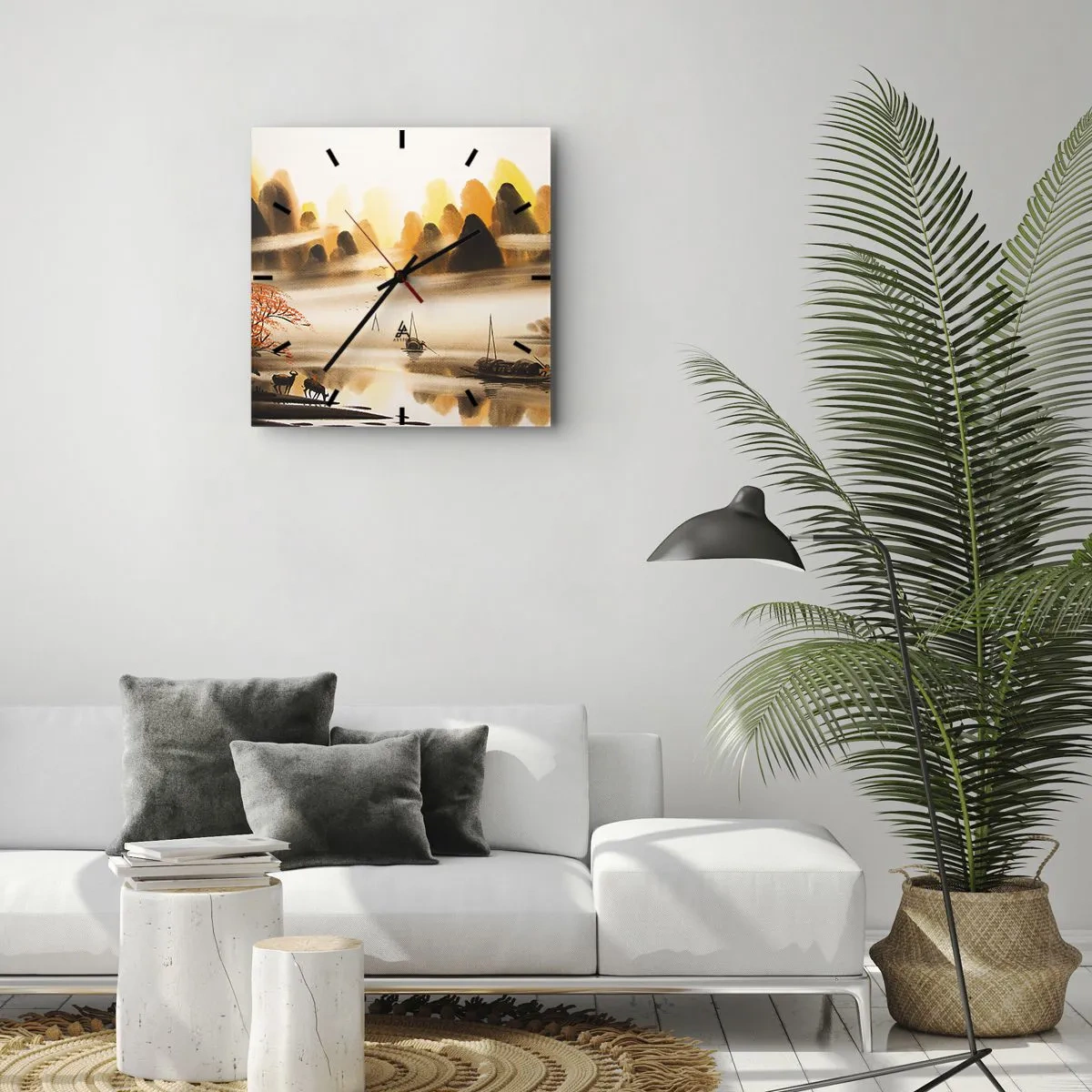 Wandklok - Klok - Verder dan het Verre Oosten - 40x40 cm