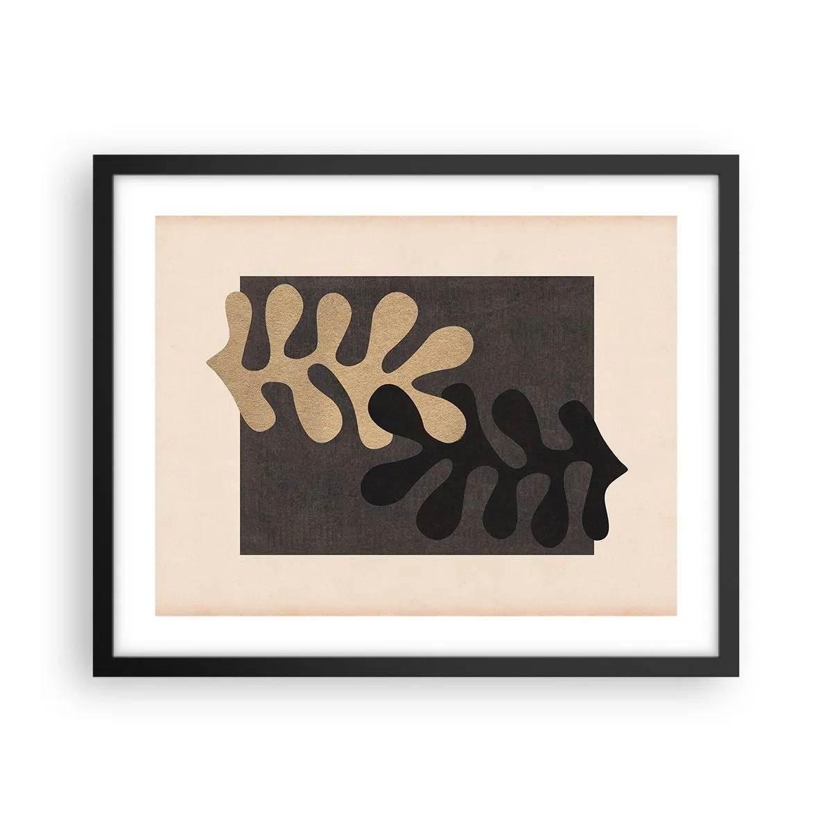 Poster in een zwarte lijst - Afwezigheid en complement - 50x40 cm