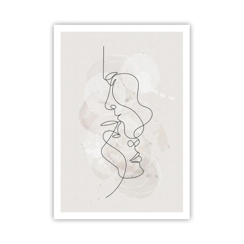 Poster - Verstrikt in een omhelzing - 70x100 cm