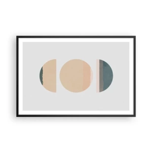 Poster in een zwarte lijst - Een Wiel achter een andere - 91x61 cm