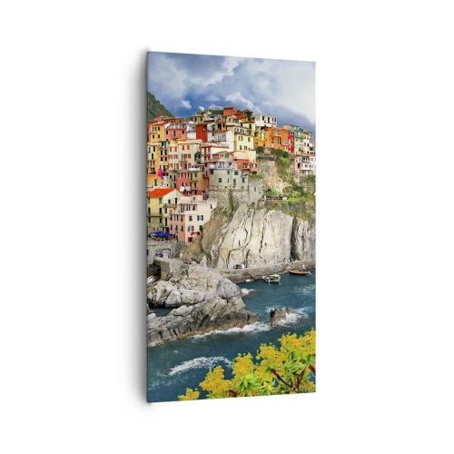 Schilderen op canvas - Een groepje geklampt an de rots - 65x120 cm