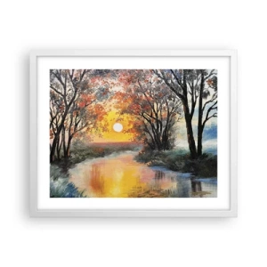Poster in een witte lijst - Herfst vibes - 50x40 cm