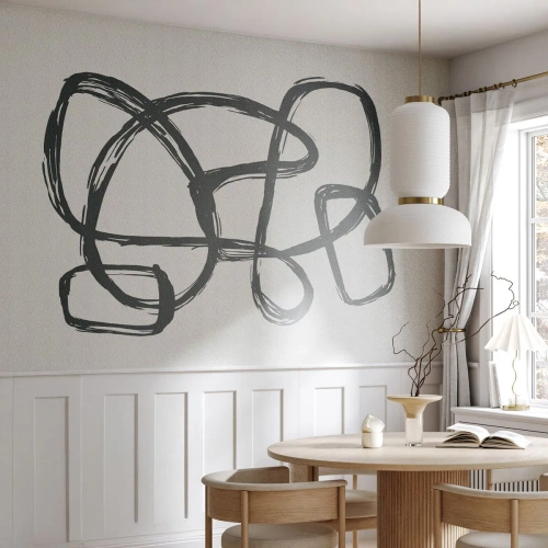 Zelfklevend Fotobehang Deluxe Sticker - Lusvormige abstractie - Boho, Deel, Minimalistisch - 150x105 cm