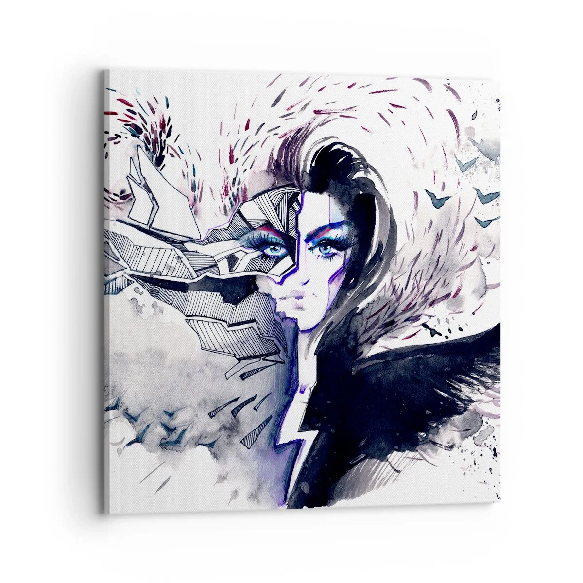 Schilderen op canvas - Demonisch en mooi - 70x70 cm