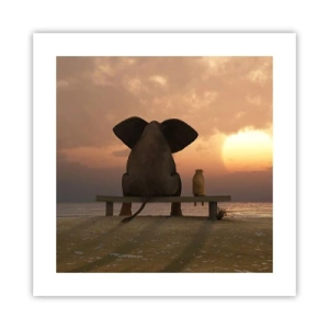 Poster - Het is goed om samen stil te zijn - 40x40 cm