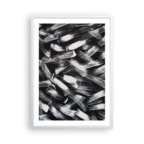 Poster in een witte lijst - Abstractie in de industriële spirit - 50x70 cm