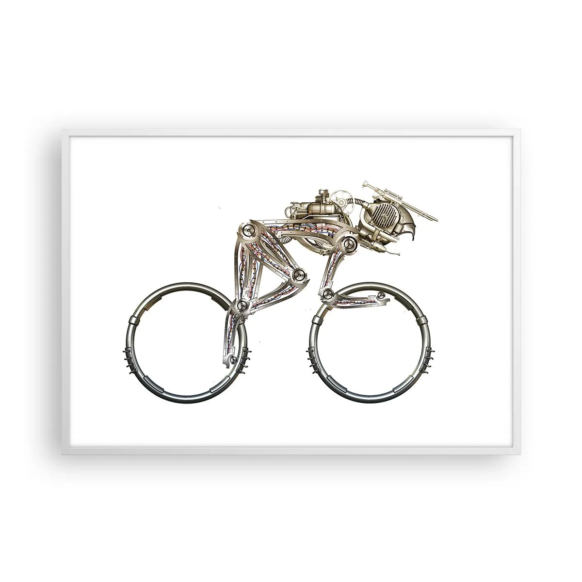 Poster in een witte lijst - Een prachtige machine - 100x70 cm