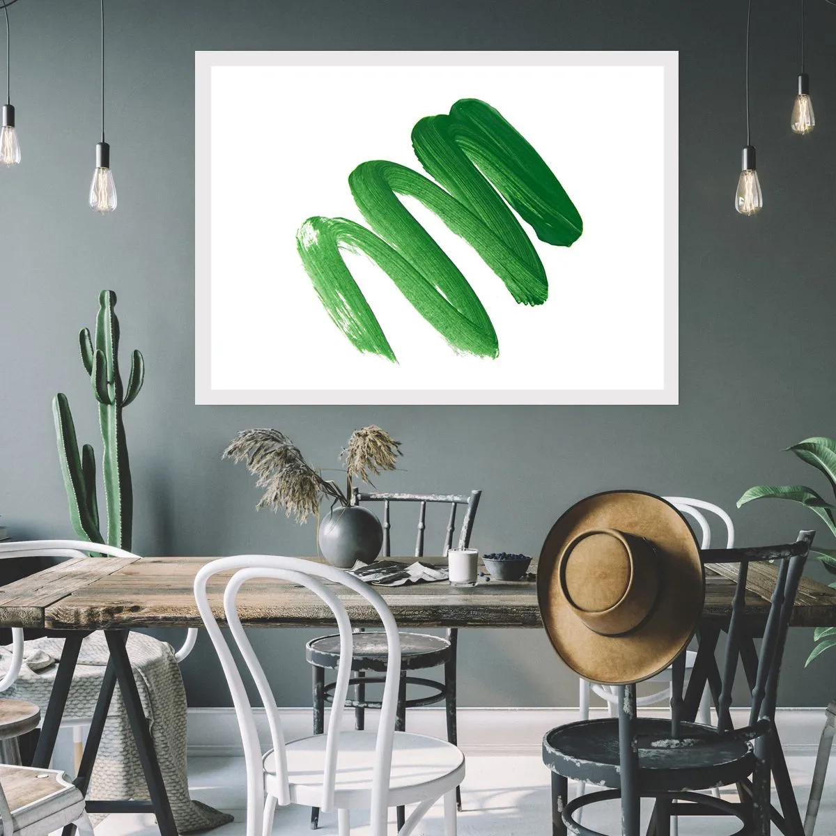 Poster - Groene grap - 50x40 cm