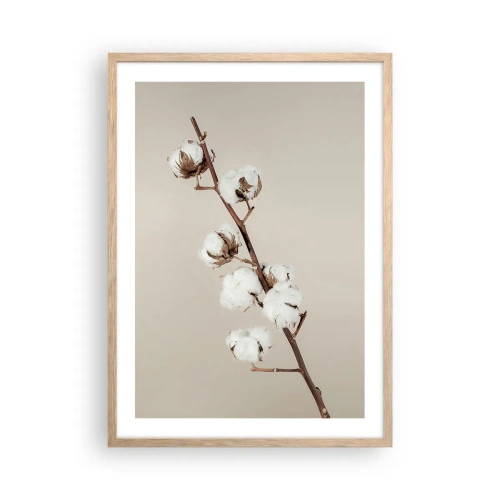 Een poster in een licht eiken lijst - Aan de bron van zachtheid - 50x70 cm