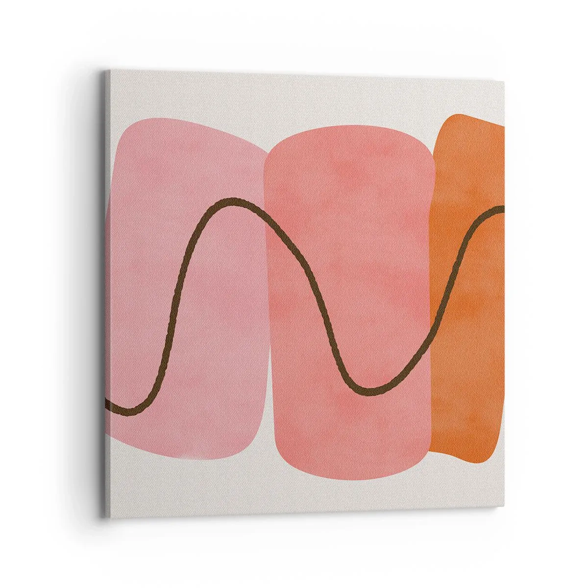 Schilderen op canvas - zachte beweging van vormen - 70x70 cm