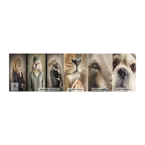 Fotobehang Monster Zelfklevend Deluxe Sticker - Ik heb liever losser - Abstractie, Leeuw, Hond - 100x30 cm
