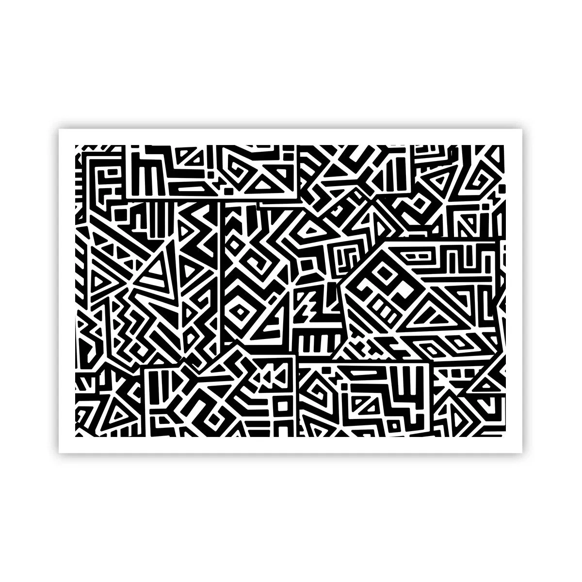 Poster - Pre-Columbiaanse compositie - 100x70 cm