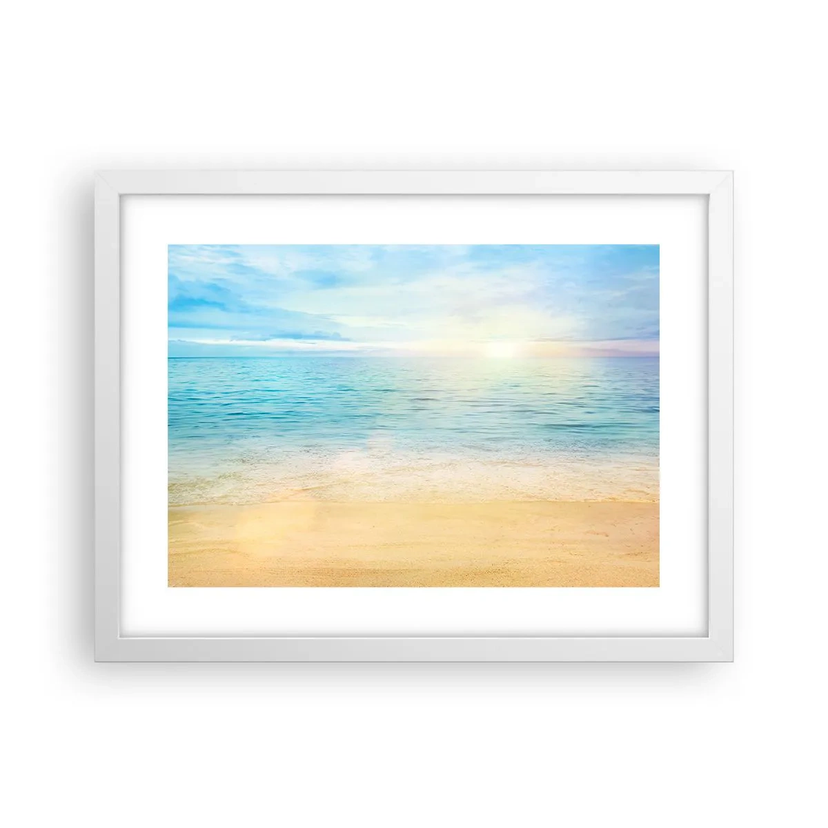 Poster in een witte lijst - Groot blauw - 40x30 cm