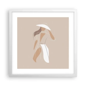 Poster in een witte lijst - Mode is leuk - 40x40 cm