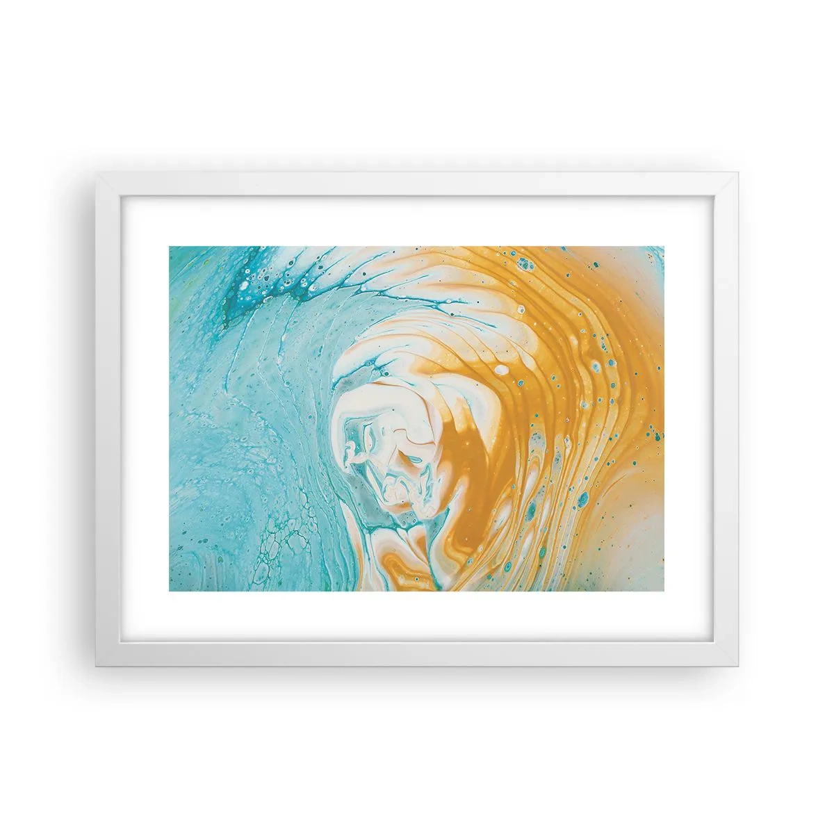 Poster in een witte lijst - Pastel werveling - 40x30 cm