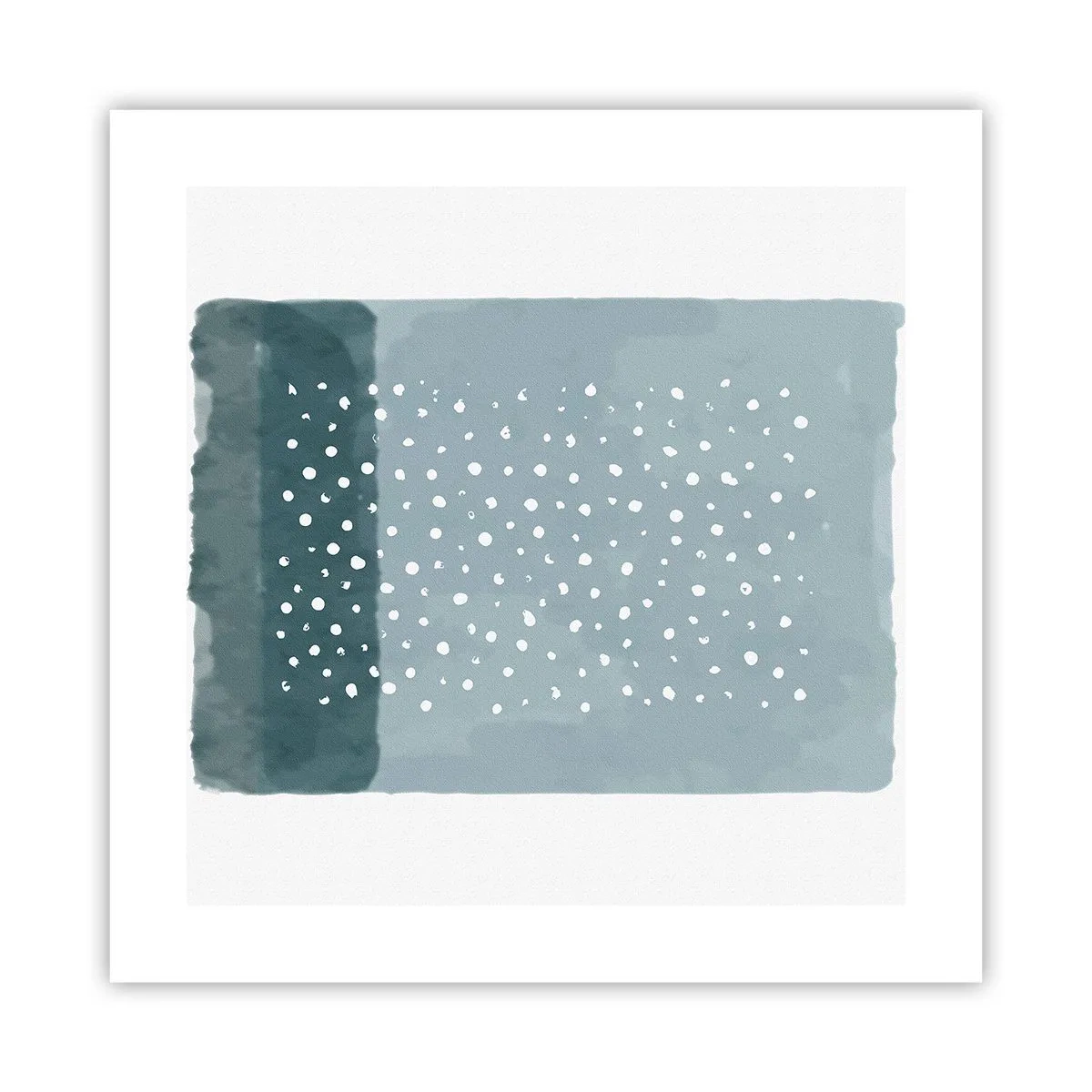 Poster - Gegroeid op blauw - 40x40 cm