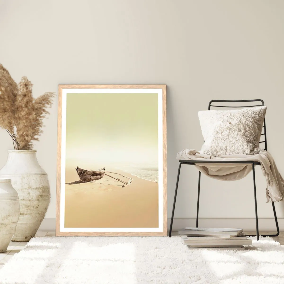 Een poster in een licht eiken lijst - Geheugen van de Stille Zuidzee - 40x50 cm