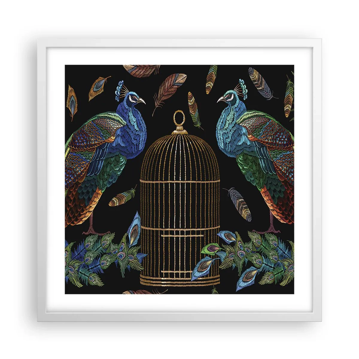 Poster in een witte lijst - In koninklijke gewaden - 50x50 cm