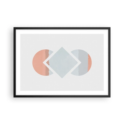 Poster in een zwarte lijst - De situatie is duidelijk - 70x50 cm