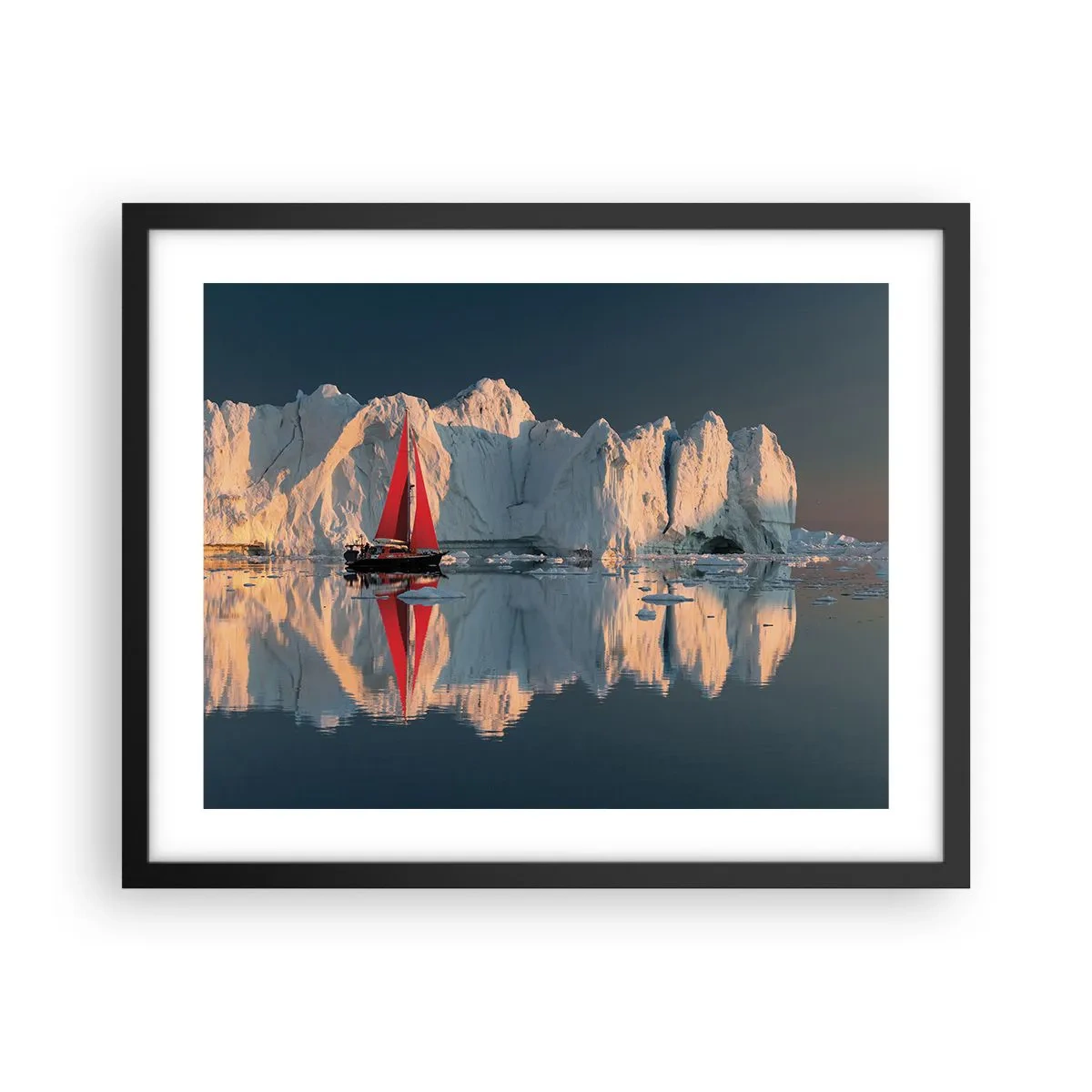 Poster in een zwarte lijst - Aan de rand van de wereld - 50x40 cm