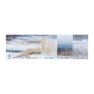 Fotobehang Monster Zelfklevend Deluxe Sticker - Winterse compositie - Winter, Deel, Pastel - 100x30 cm