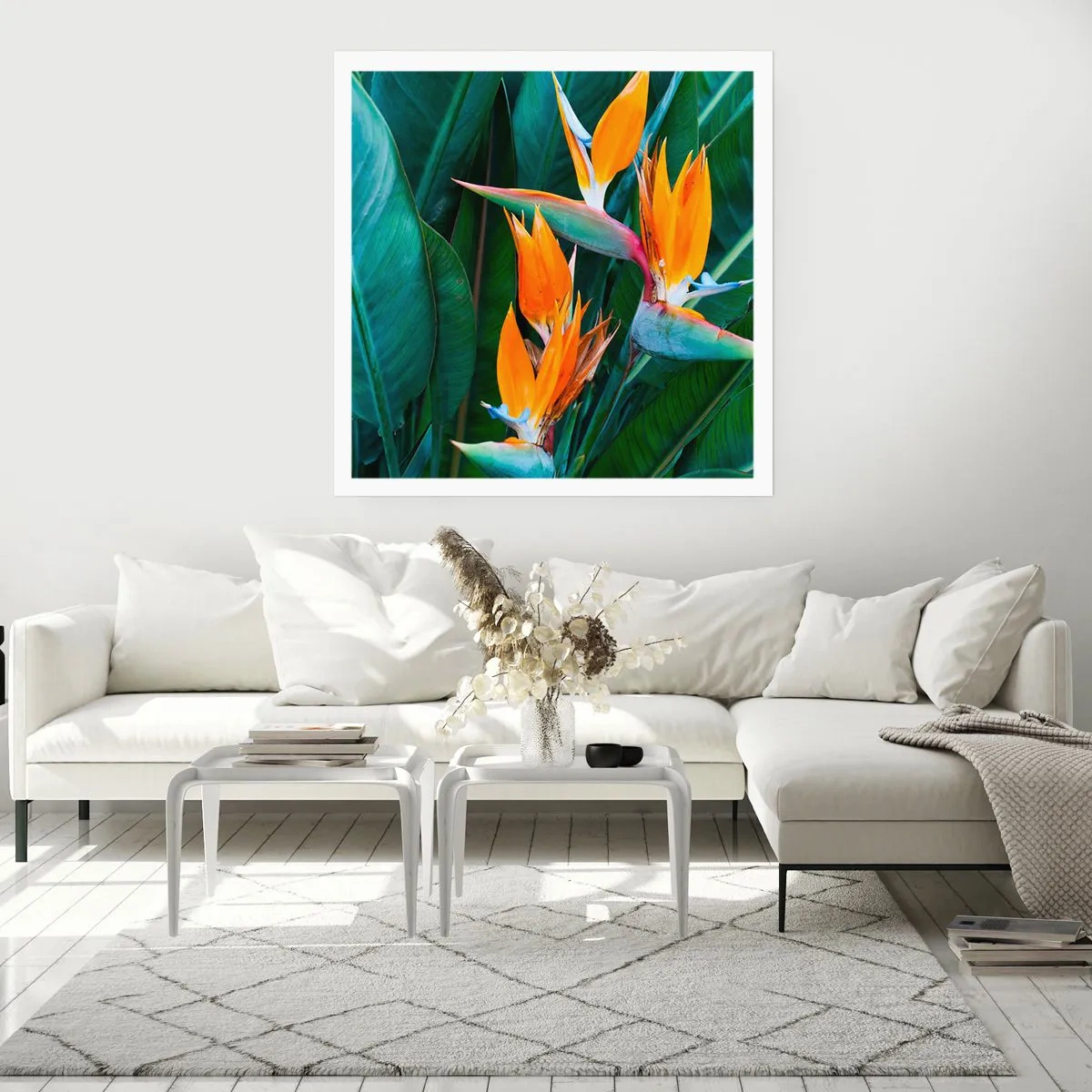 Poster - Is het een bloem of is het een vogel? - 30x30 cm