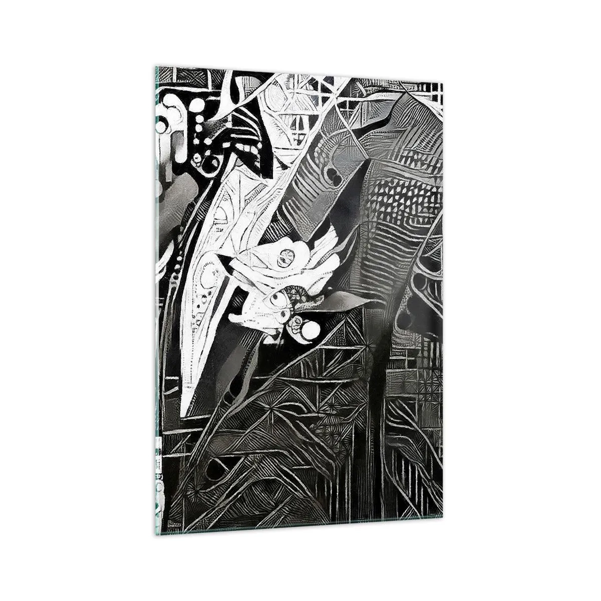 Schilderen op glas - Alleen een ogenschijnlijk grijze man - 70x100 cm