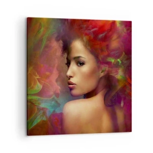 Schilderen op canvas - Mooier dan een regenboog, zo delicaat als een mist - 50x50 cm