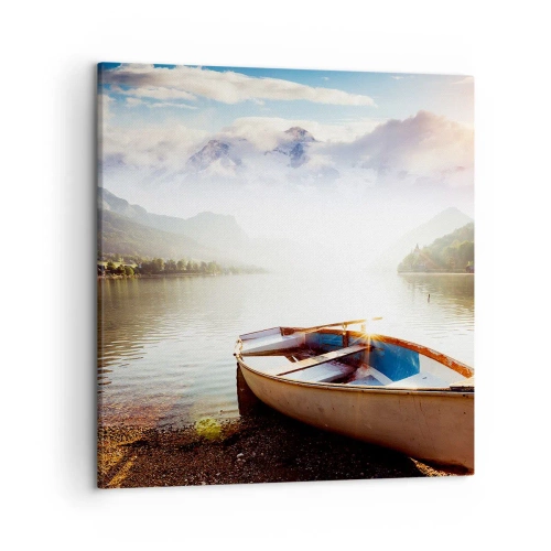 Schilderen op canvas - Bij het grote en heldere water - 50x50 cm