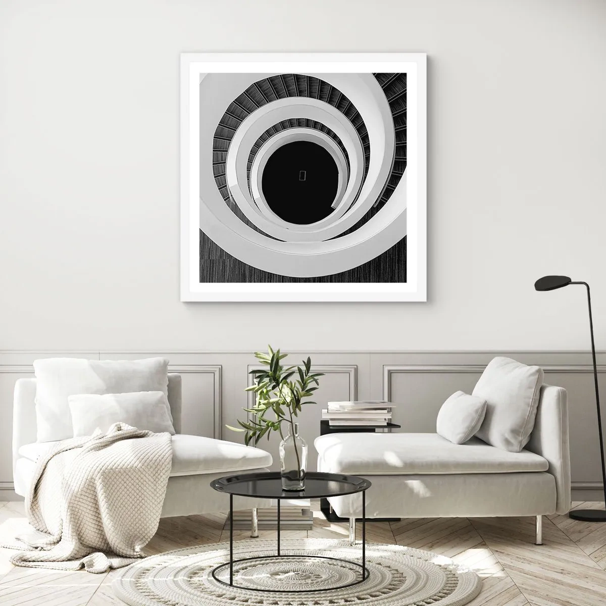 Poster in een witte lijst - Tot de kern van de zaak - 40x40 cm