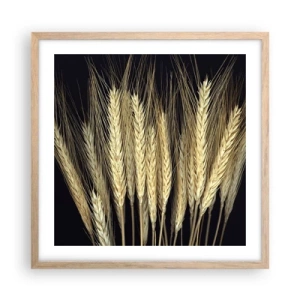 Een poster in een licht eiken lijst - Rustieke magie - 50x50 cm