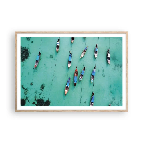 Een poster in een licht eiken lijst - In blijde verwachting - 100x70 cm