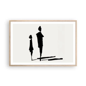 Een poster in een licht eiken lijst - Zeker samen? - 91x61 cm