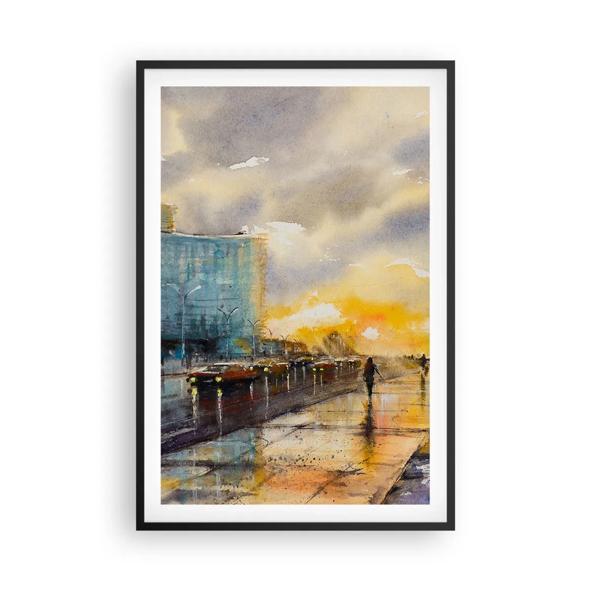 Poster in een zwarte lijst - Het leven aan de oever - 61x91 cm