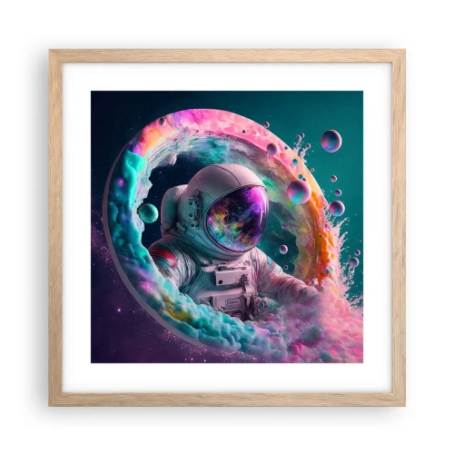 Een poster in een licht eiken lijst - Sterrenpoort - 40x40 cm